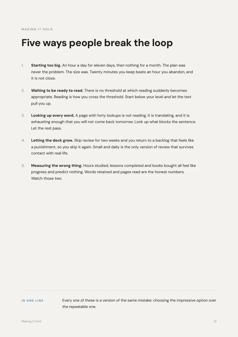 A page from the guide
