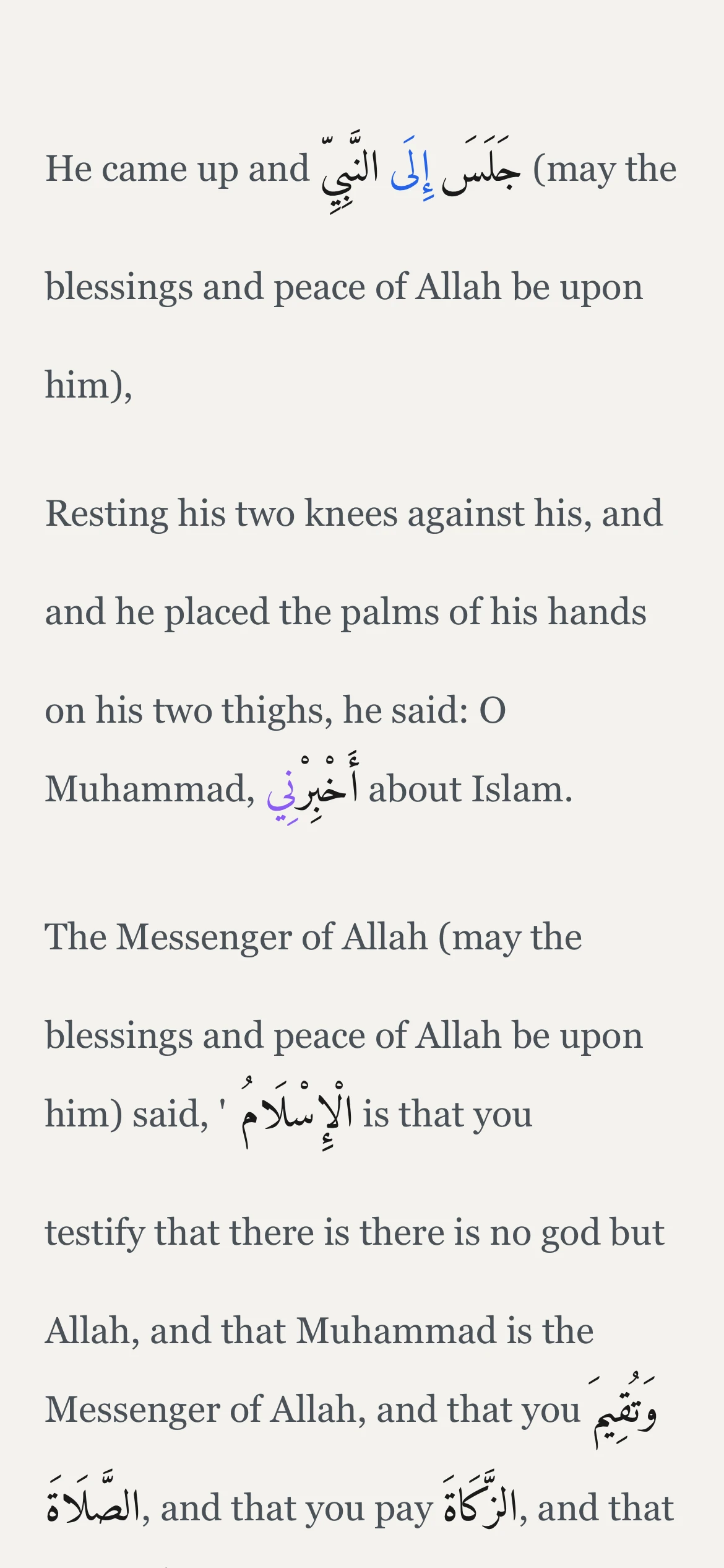 Nuqta Reading Screen